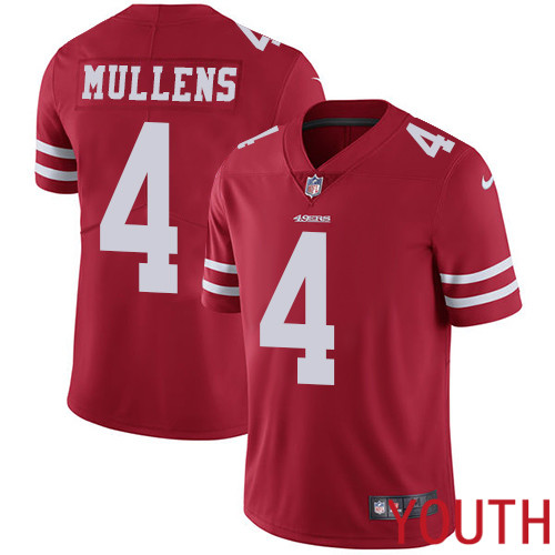 San Francisco 49ers Limited Red Youth Nick Mullens Home NFL Jersey #4 Vapor Untouchable->san francisco 49ers->NFL Jersey